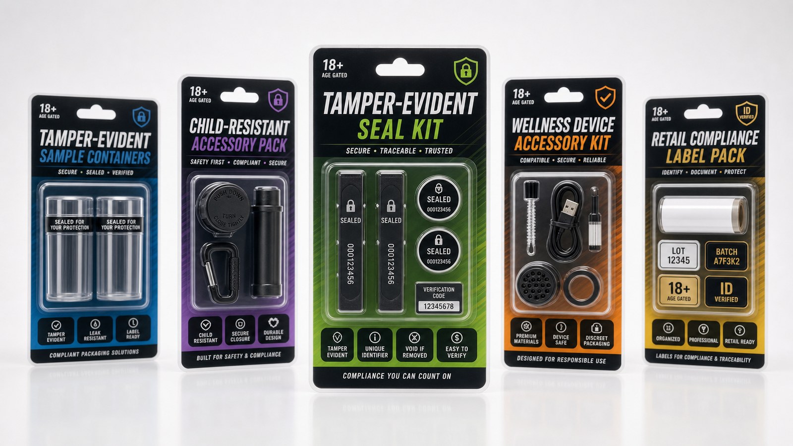 Regulated retail products in tamper-evident blister packaging