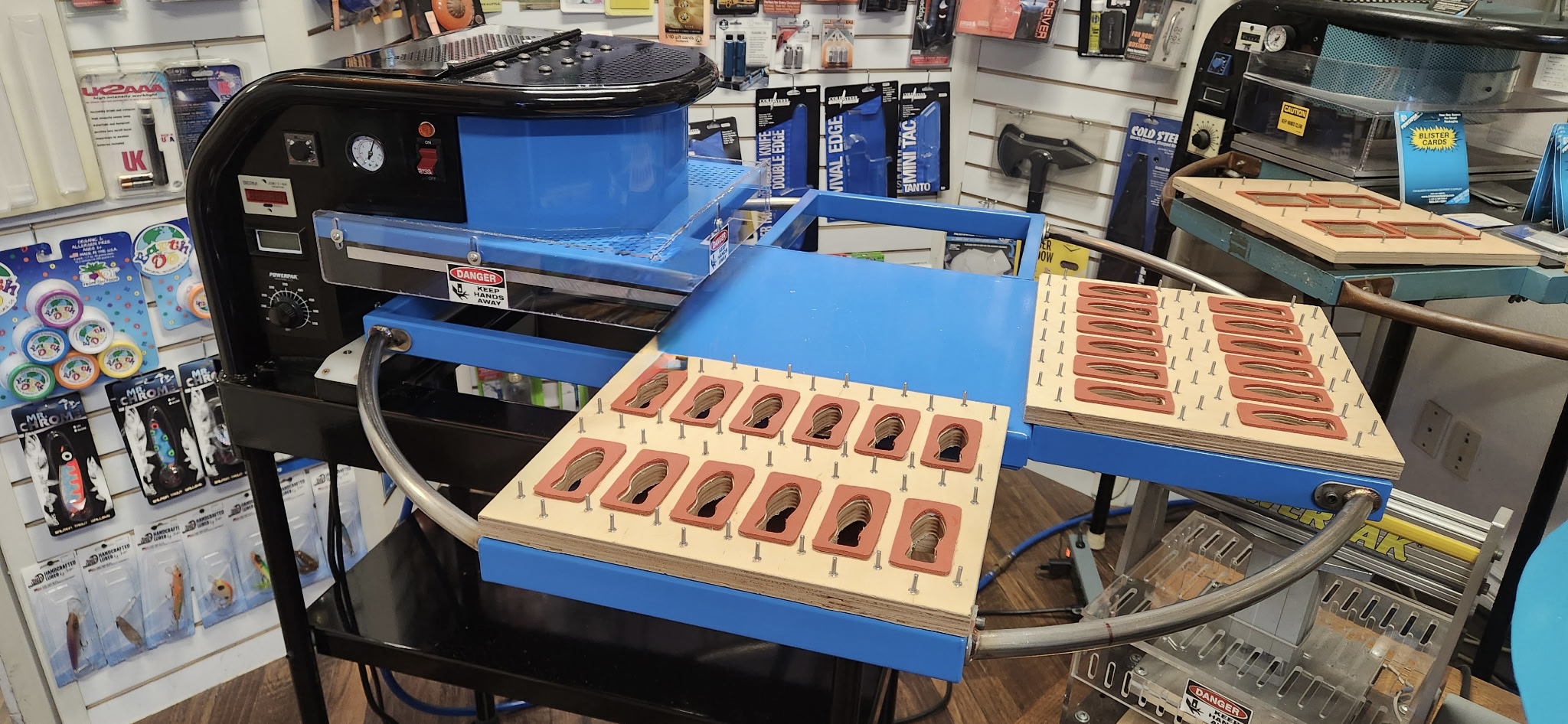 Powerpak packaging machine in a retail showroom