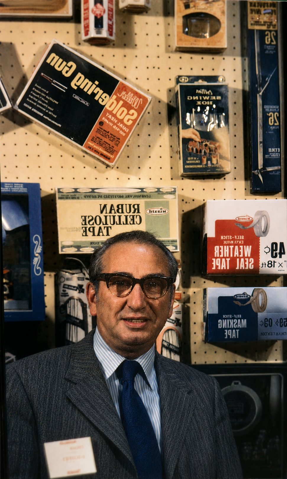Peter Green standing in front of packaged retail products