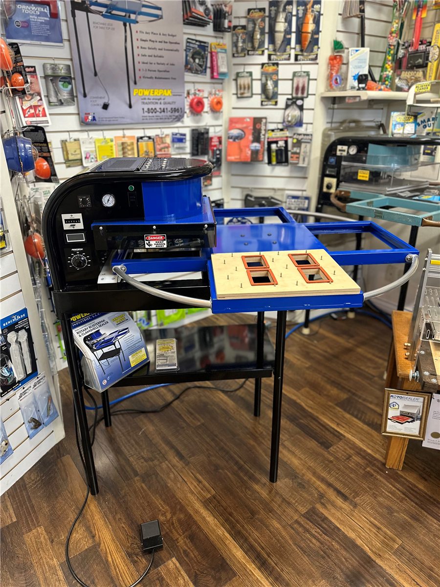 Powerpak machine displayed in a retail showroom setting